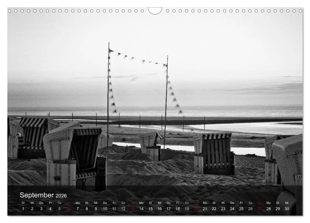 Bild: 9783457863442 | Wangerooge Noir (Wandkalender 2026 DIN A3 quer), CALVENDO...