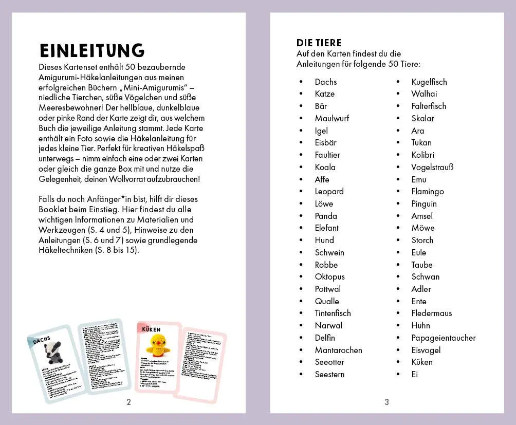 Bild: 4260478343542 | 50 Mini-Amigurumis - Das Kartenset | Sarah Abbondio | Box | 50 S.
