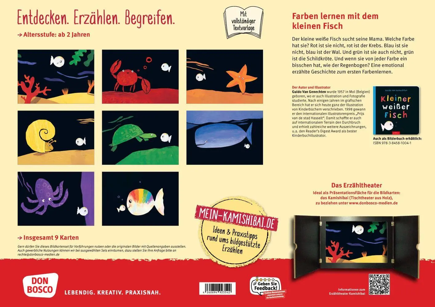 Bild: 4260694923542 | Kleiner weißer Fisch. Kamishibai Bildkartenset | Guido Van Genechten