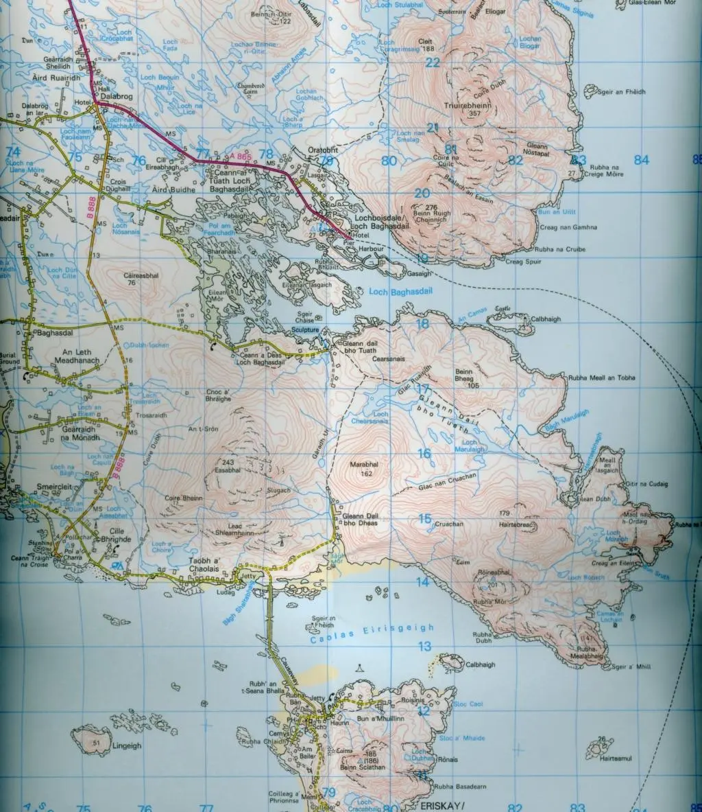 Bild: 9780319473542 | Barra &amp; South Uist, Vatersay &amp; Eriskay | Ordnance Survey | Englisch