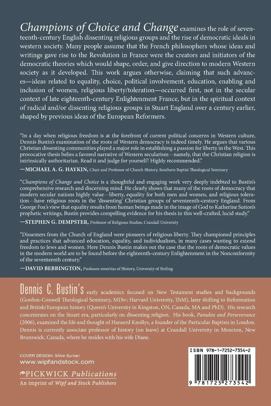 Rückseite: 9781725273542 | Champions of Choice and Change | Dennis C. Bustin | Taschenbuch | 2023