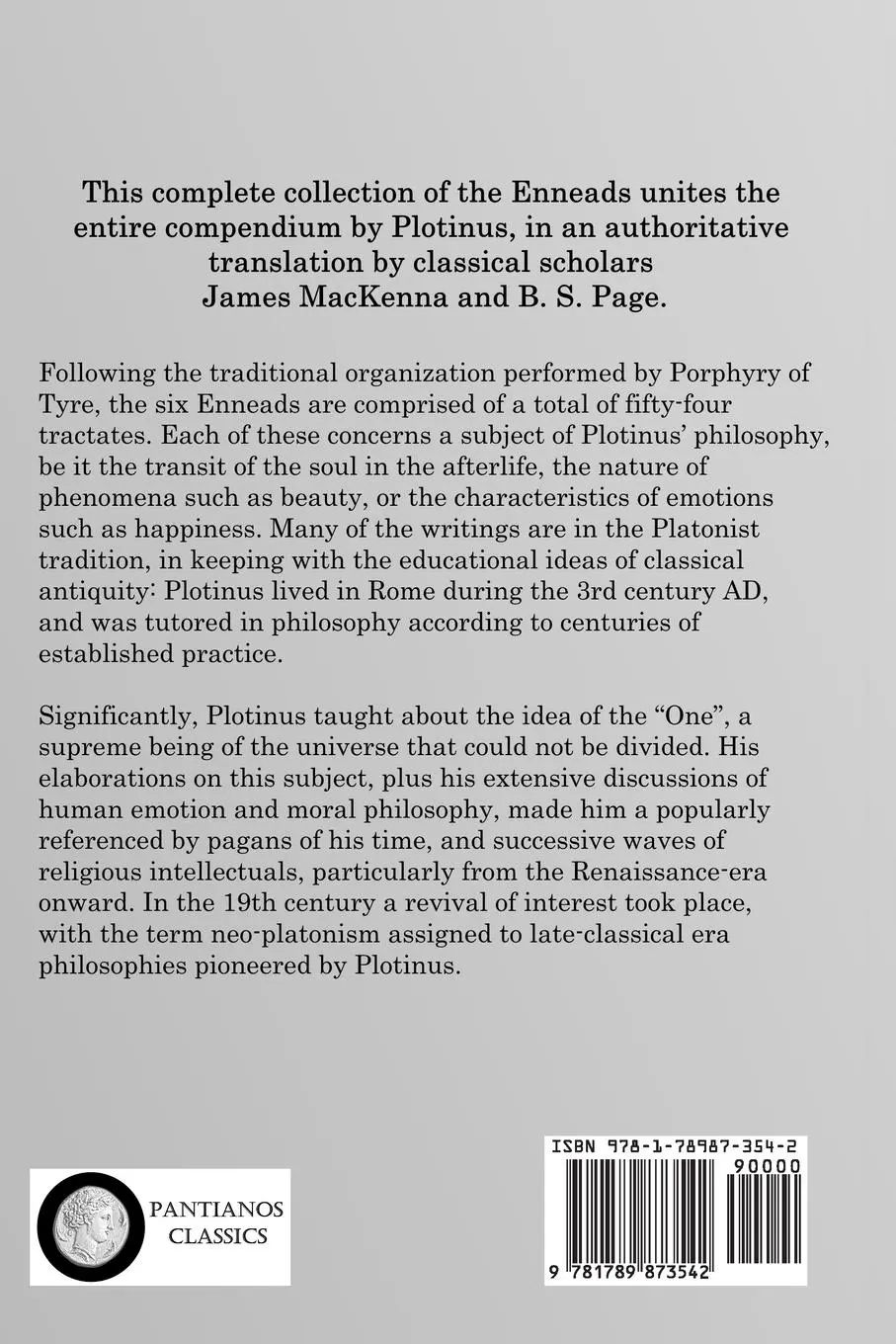 Rückseite: 9781789873542 | Plotinus - The Enneads | Plotinus | Taschenbuch | Englisch