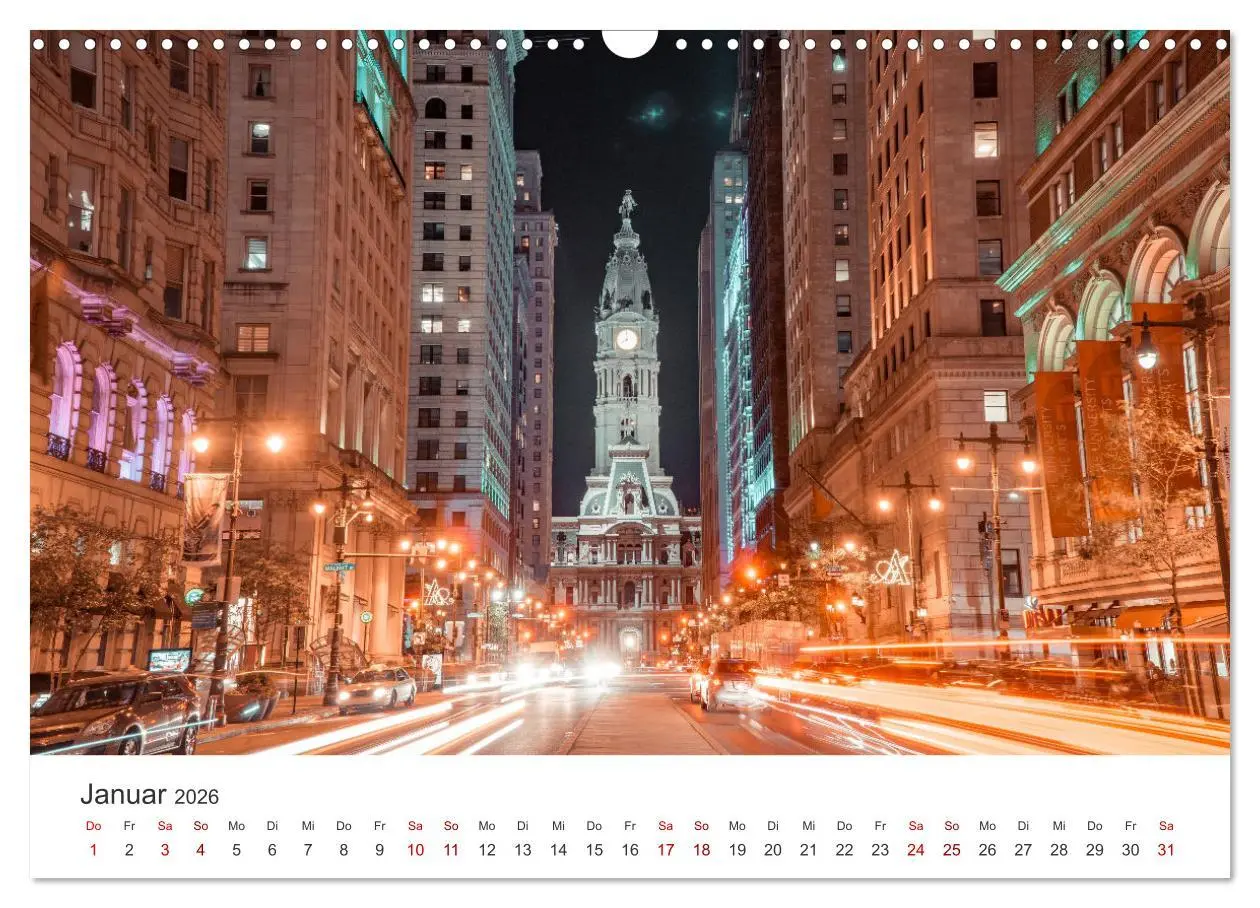 Bild: 9783457613542 | Philadelphia - The Birthplace of America (Wandkalender 2026 DIN A3...