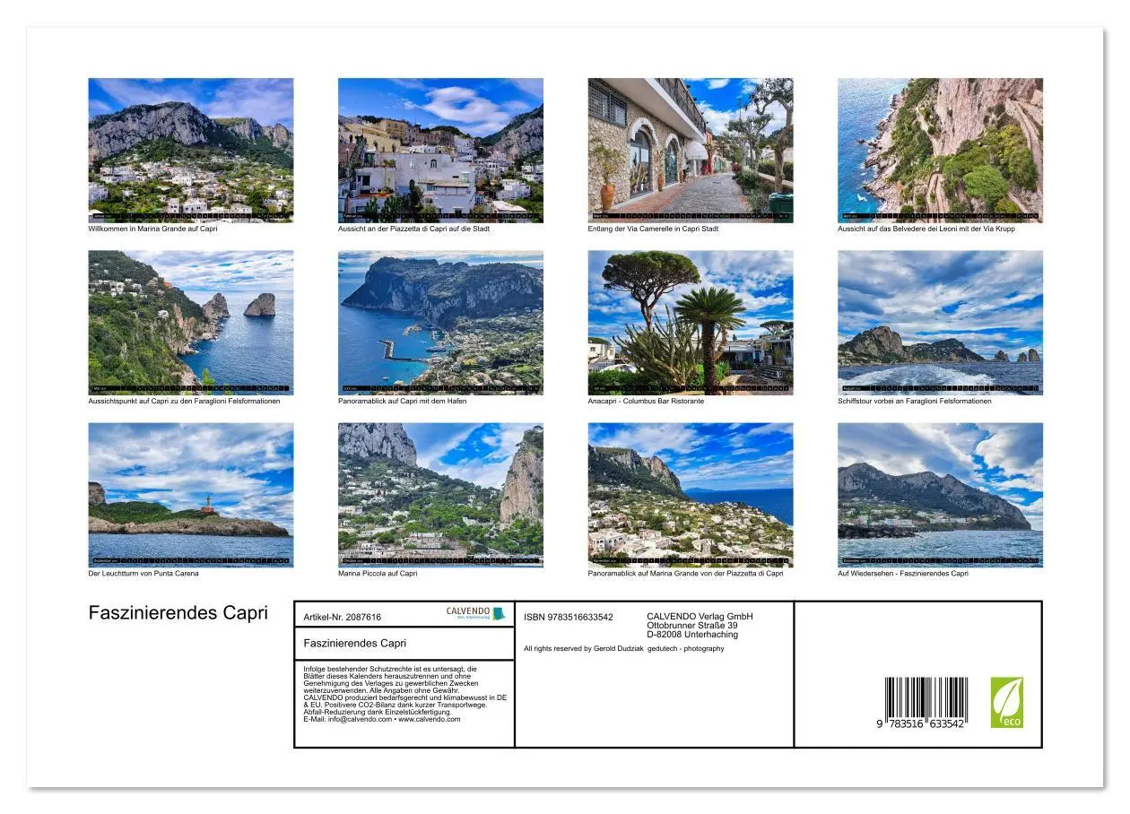 Bild: 9783516633542 | Faszinierendes Capri (hochwertiger Premium Wandkalender 2026 DIN A2...