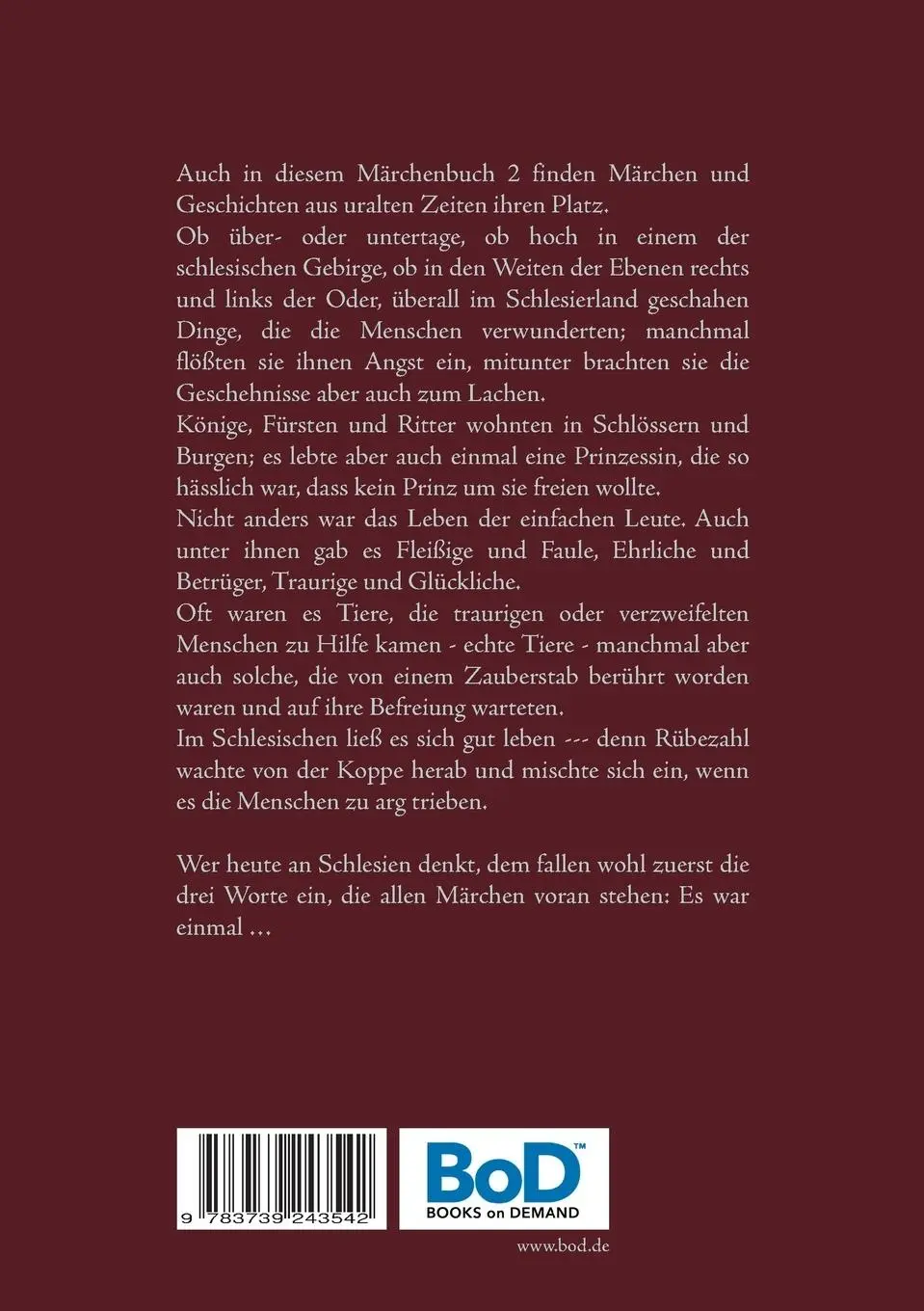 Rückseite: 9783739243542 | Märchen 2 | Erzählungen aus Schlesien | Hans-Manfred Milde | Buch