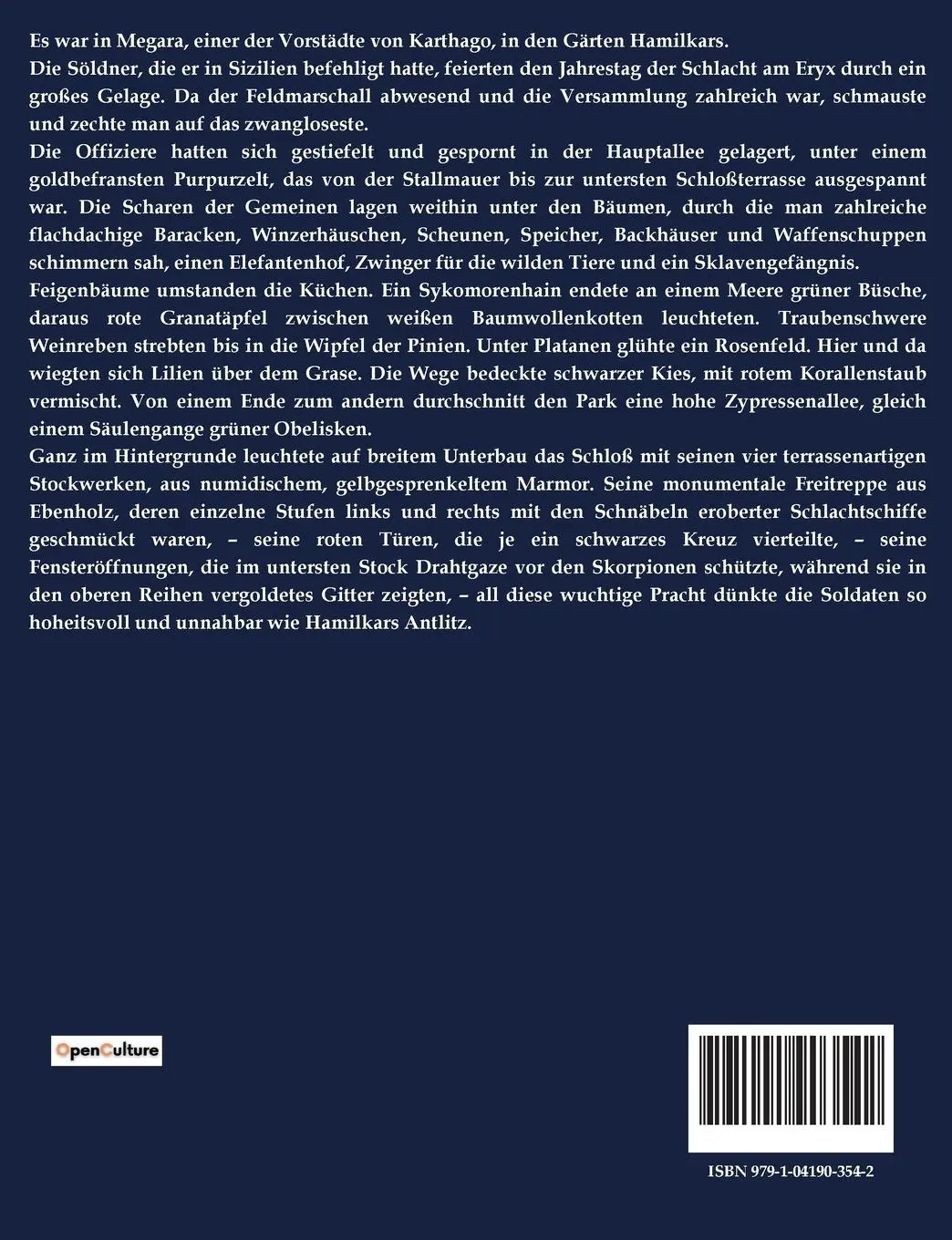 Rückseite: 9791041903542 | Salambo | Ein Roman aus AltKarthago | Gustave Flaubert | Taschenbuch