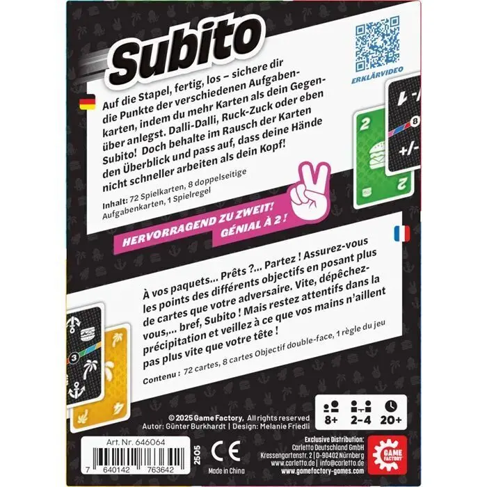 Bild: 7640142763642 | GAME FACTORY - Subito | Spiel | Deutsch | 2025 | GAME FACTORY