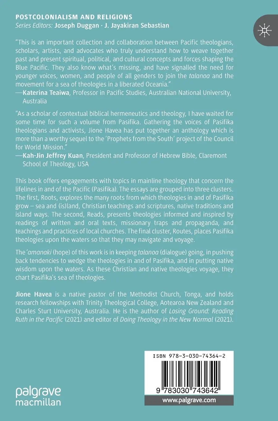 Rückseite: 9783030743642 | Theologies from the Pacific | Jione Havea | Buch | xxiii | Englisch