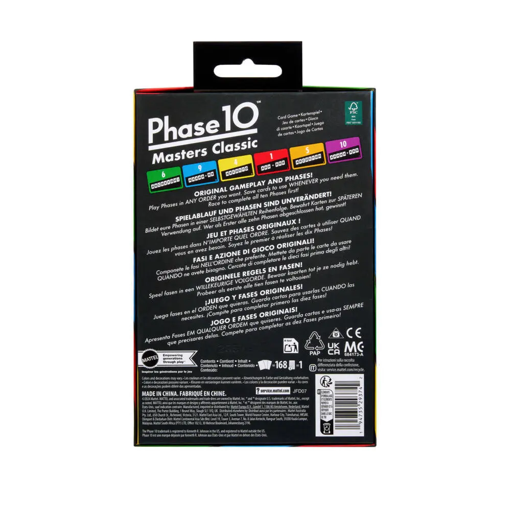 Bild: 194735293742 | Phase 10 Masters Classic | Spiel | Karton | JFD07 | Deutsch | 2025