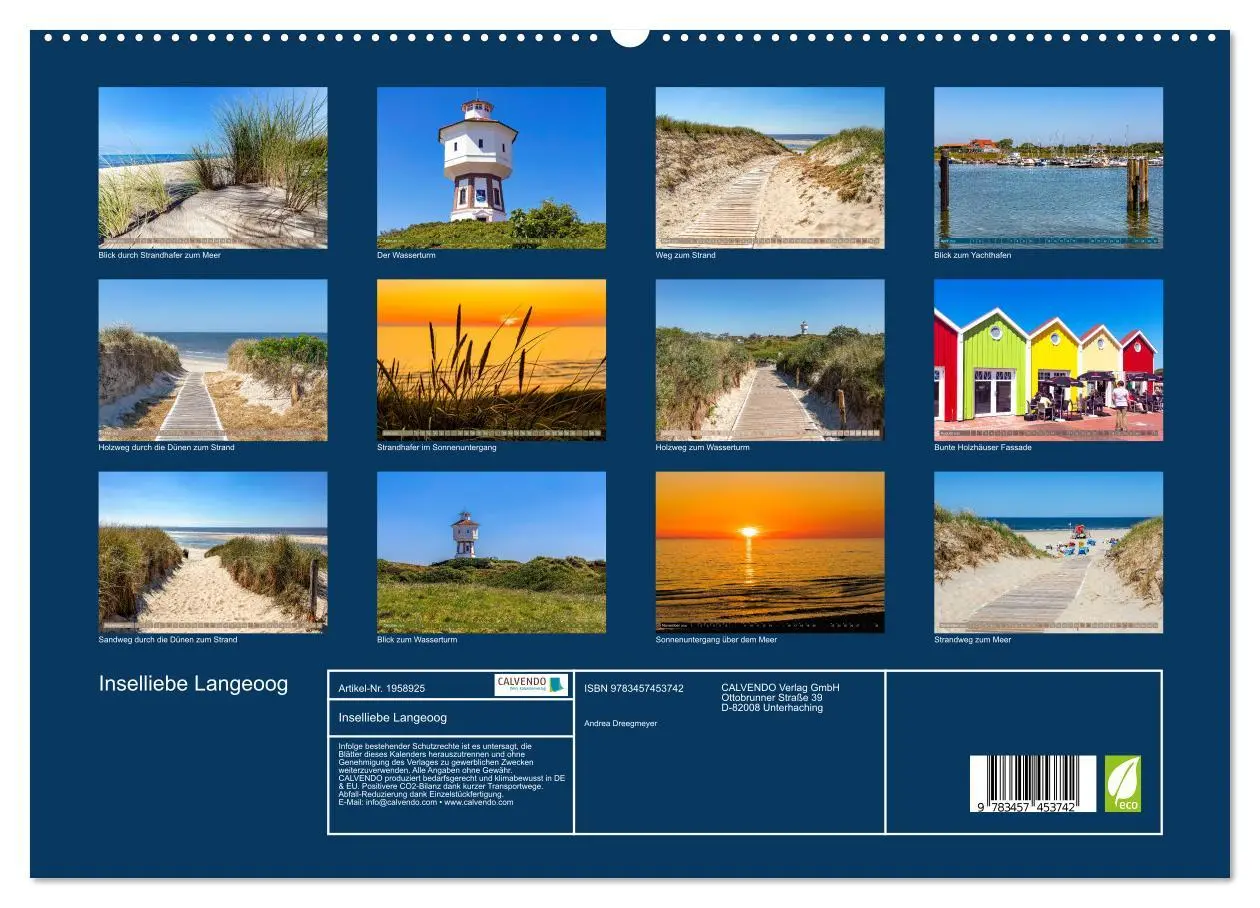 Bild: 9783457453742 | Inselliebe Langeoog (hochwertiger Premium Wandkalender 2026 DIN A2...