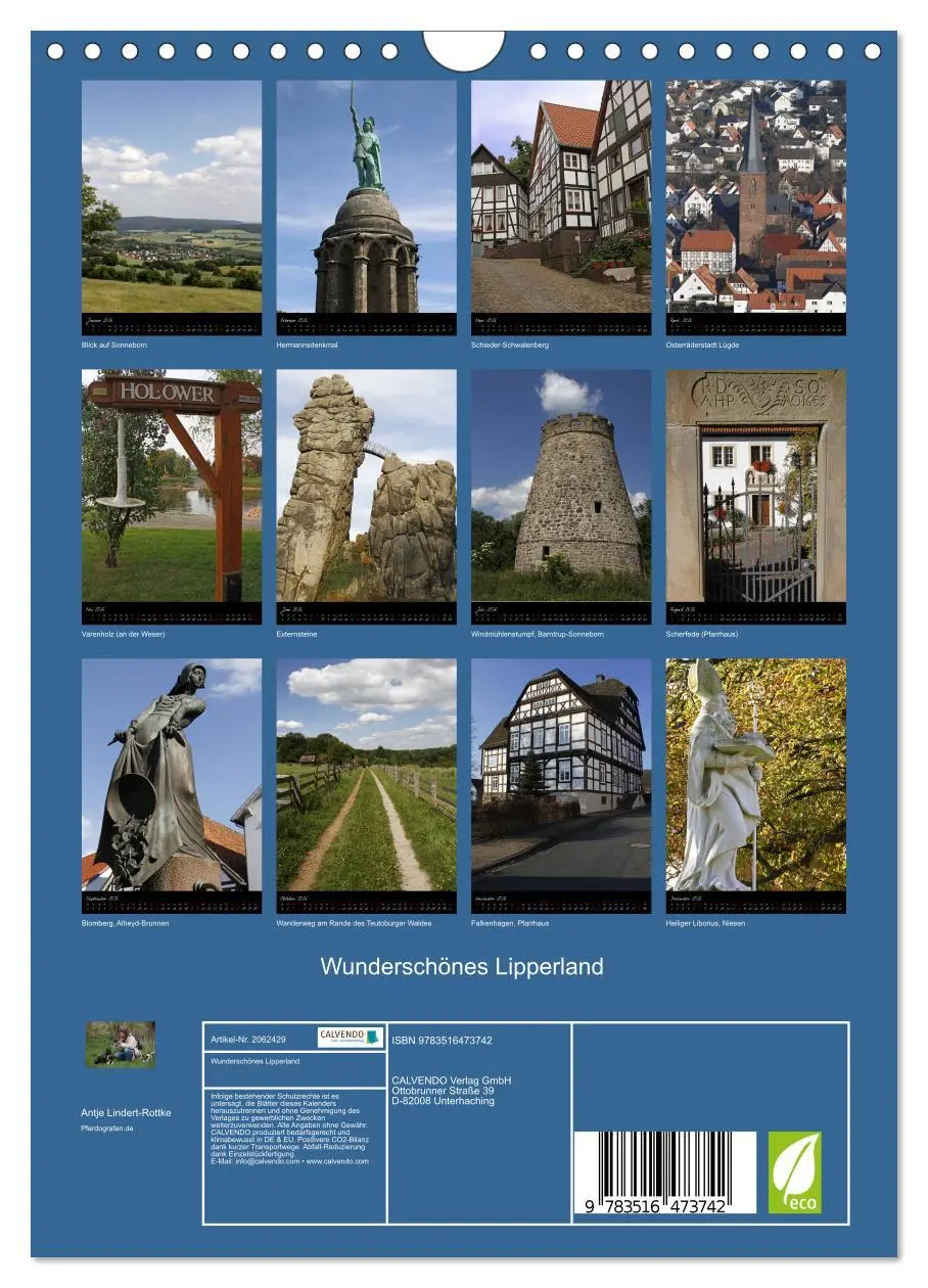 Bild: 9783516473742 | Wunderschönes Lipperland (Wandkalender 2026 DIN A4 hoch), CALVENDO...