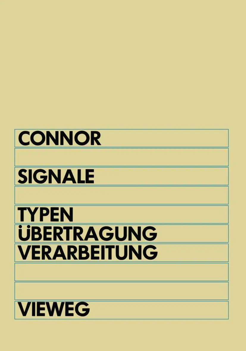 Cover: 9783528043742 | Signale | Typen, Übertragung und Verarbeitung elektrischer Signale