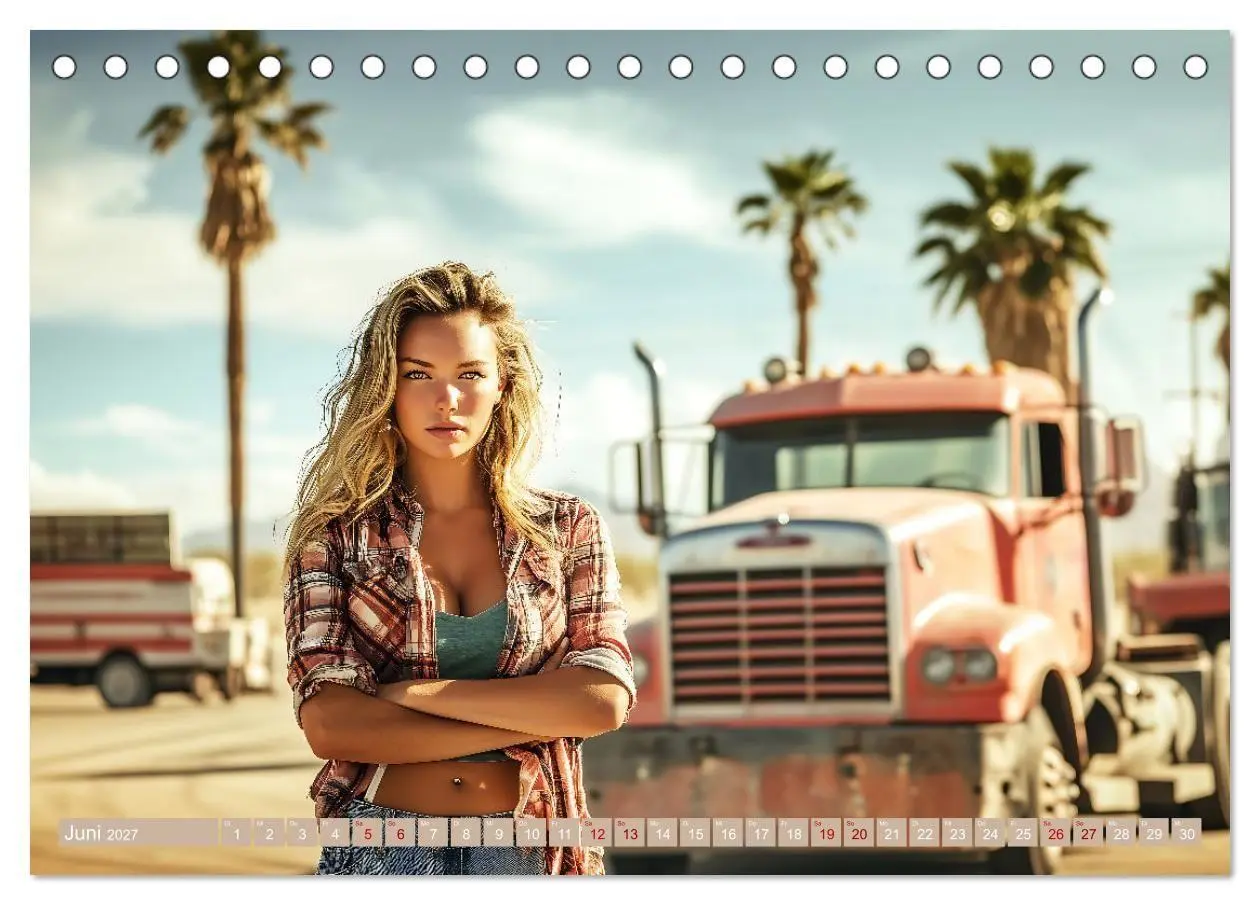 Bild: 9783569013742 | Sexy Trucker Girls (Tischkalender 2027 DIN A5 quer), CALVENDO...