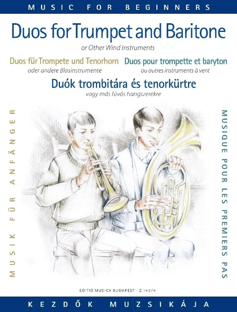Cover: 9790080143742 | Duos for Trumpet and Baritone | or other Wind Instruments | Perenyi