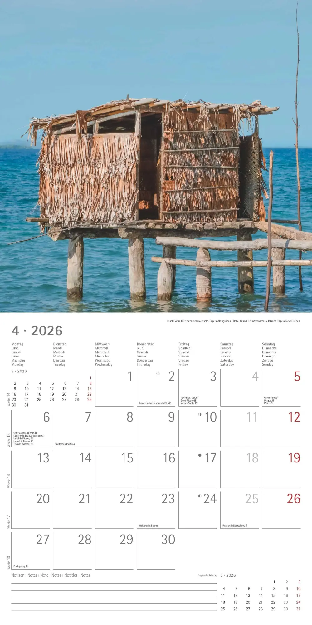 Bild: 4069095003842 | Toilets Around the World 2026 - Wand-Kalender - Broschüren-Kalender...