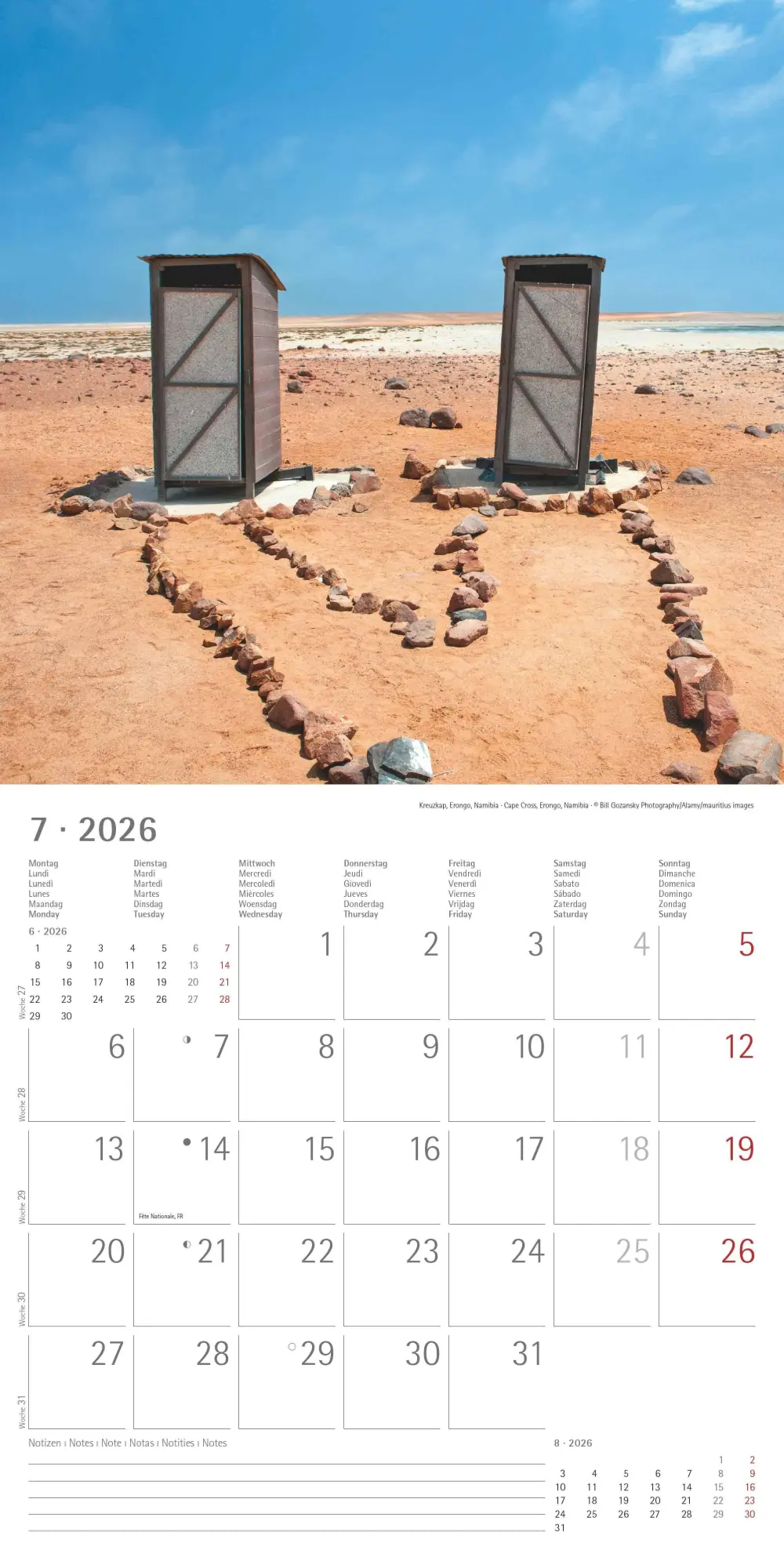 Bild: 4069095003842 | Toilets Around the World 2026 - Wand-Kalender - Broschüren-Kalender...