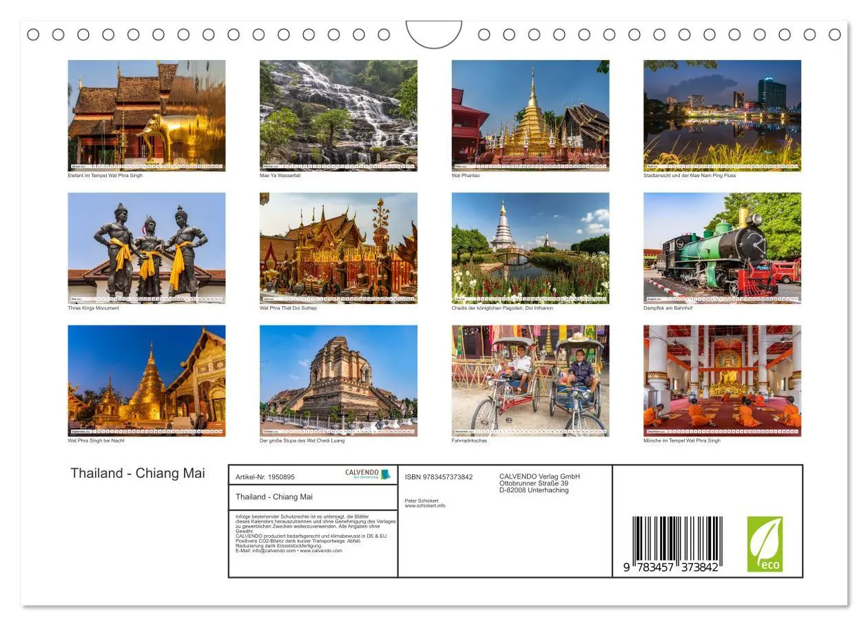Bild: 9783457373842 | Thailand - Chiang Mai (Wandkalender 2026 DIN A4 quer), CALVENDO...