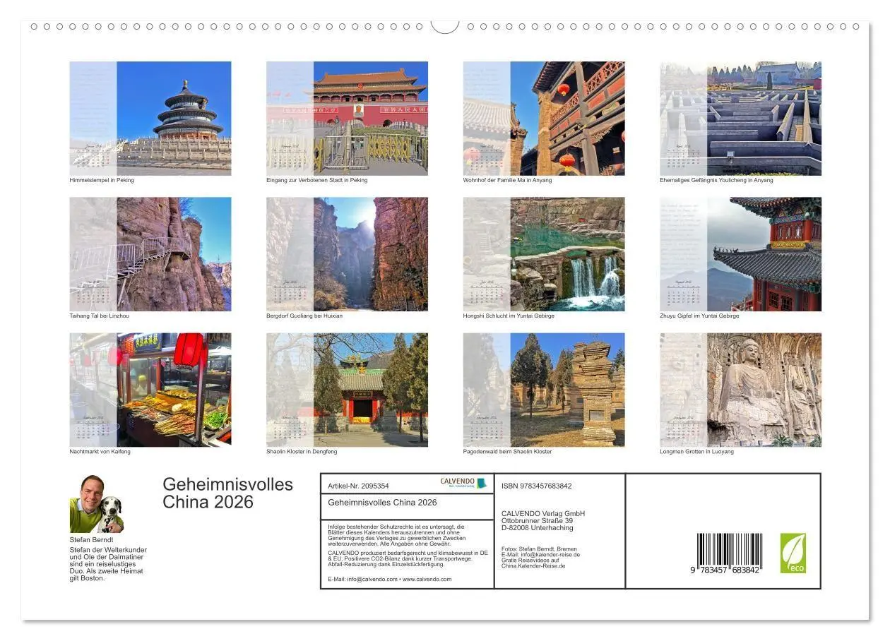 Bild: 9783457683842 | Geheimnisvolles China 2026 (hochwertiger Premium Wandkalender 2026...