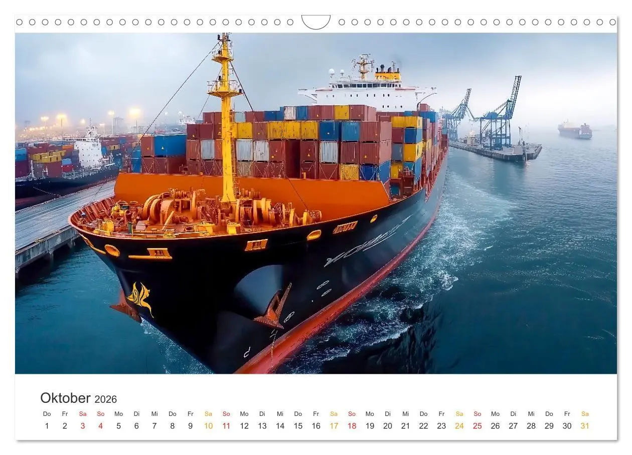 Bild: 9783457993842 | Containerschiffe - Giganten im Fokus (Wandkalender 2026 DIN A3...
