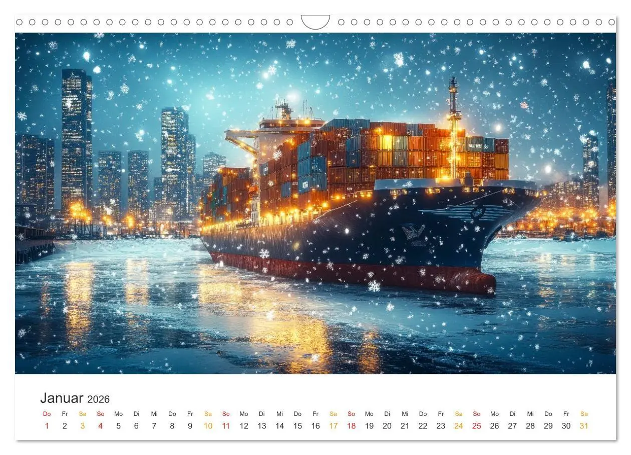Bild: 9783457993842 | Containerschiffe - Giganten im Fokus (Wandkalender 2026 DIN A3...