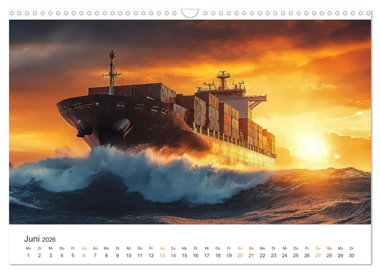 Bild: 9783457993842 | Containerschiffe - Giganten im Fokus (Wandkalender 2026 DIN A3...