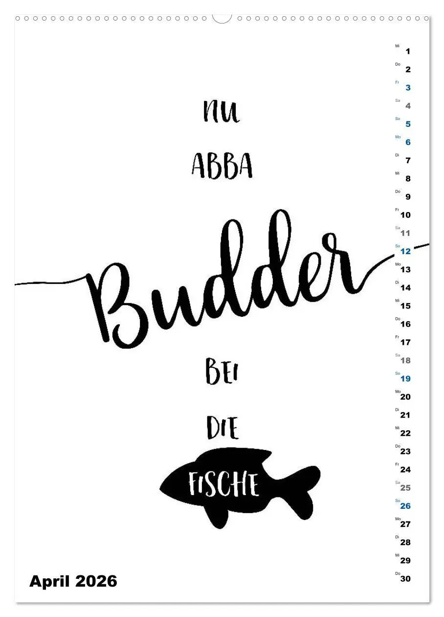 Bild: 9783516393842 | PLATT Typische Sprüche (Wandkalender 2026 DIN A2 hoch), CALVENDO...