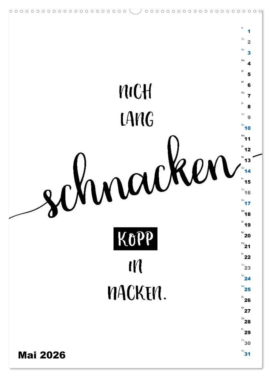 Bild: 9783516393842 | PLATT Typische Sprüche (Wandkalender 2026 DIN A2 hoch), CALVENDO...