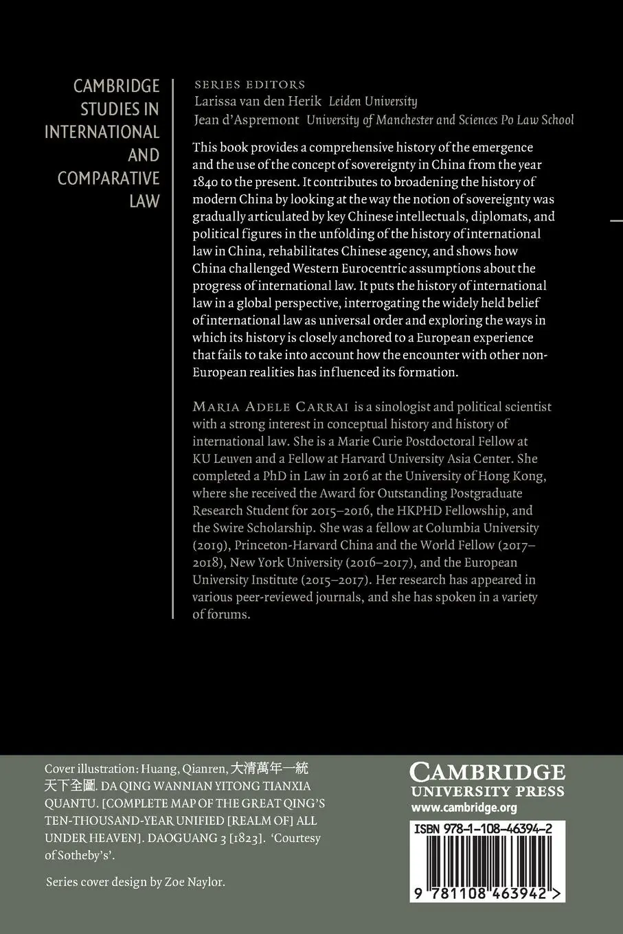 Rückseite: 9781108463942 | Sovereignty in China | Maria Adele Carrai | Taschenbuch | Englisch