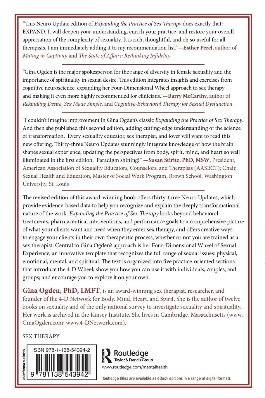 Rückseite: 9781138543942 | Expanding the Practice of Sex Therapy | Gina Ogden | Taschenbuch