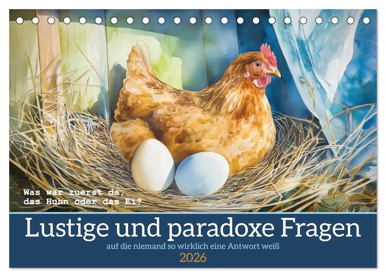 Cover: 9783516693942 | Lustige und paradoxe Fragen (Tischkalender 2026 DIN A5 quer),...