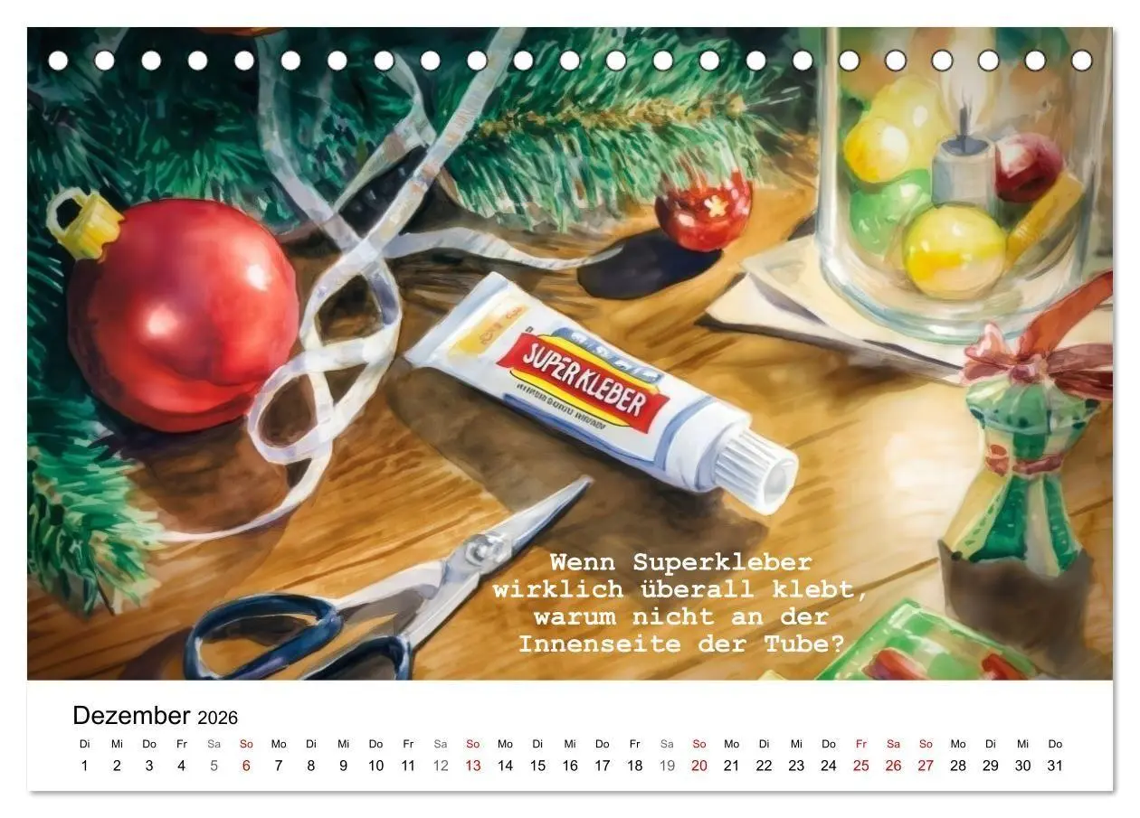 Bild: 9783516693942 | Lustige und paradoxe Fragen (Tischkalender 2026 DIN A5 quer),...