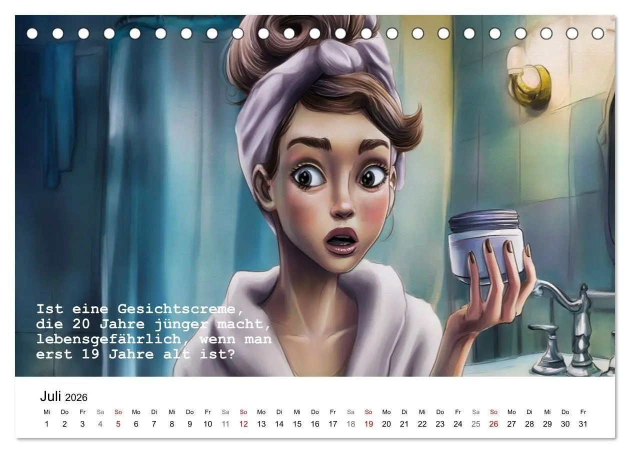 Bild: 9783516693942 | Lustige und paradoxe Fragen (Tischkalender 2026 DIN A5 quer),...