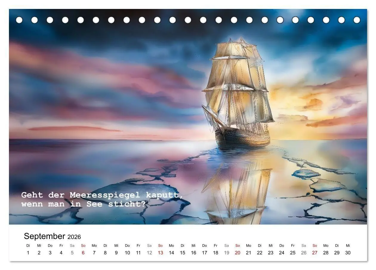 Bild: 9783516693942 | Lustige und paradoxe Fragen (Tischkalender 2026 DIN A5 quer),...