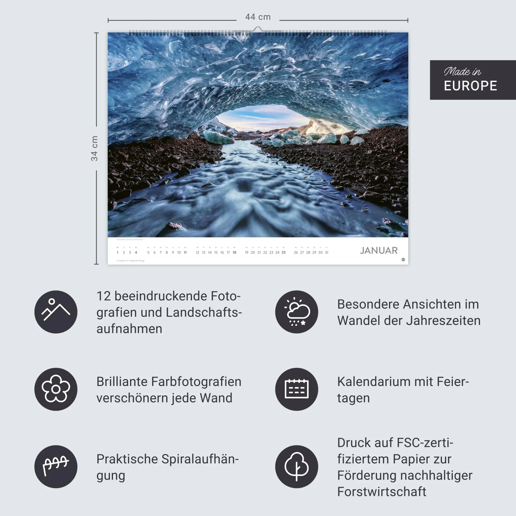 Bild: 9783756413942 | Orte der Kraft Posterkalender 2026 | Kalender | 14 S. | Deutsch | 2026