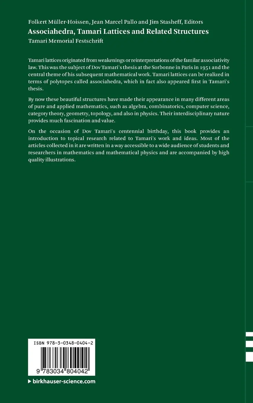 Rückseite: 9783034804042 | Associahedra, Tamari Lattices and Related Structures | Buch | xx