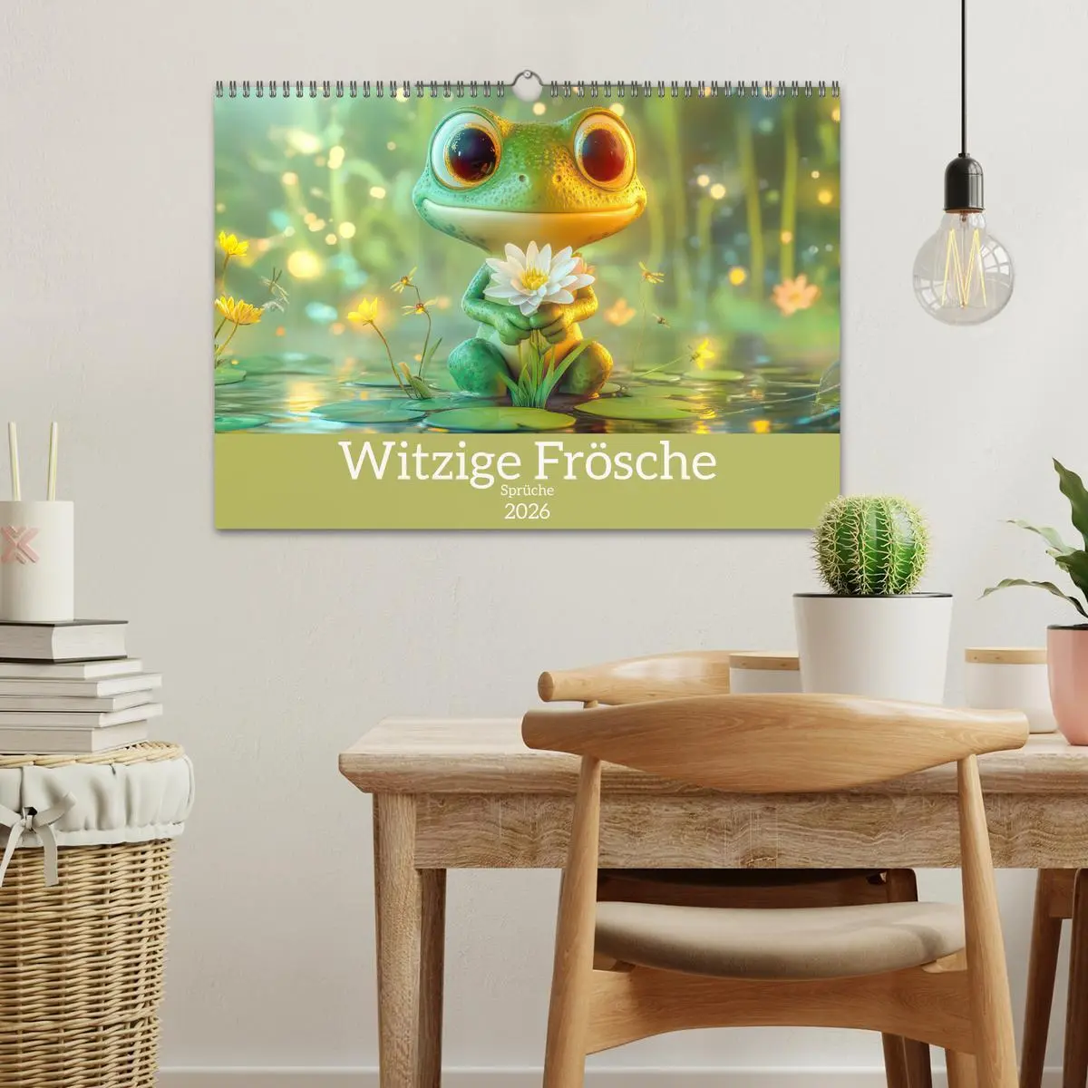 Bild: 9783457254042 | Witzige Frösche - Sprüche (Wandkalender 2026 DIN A3 quer), CALVENDO...