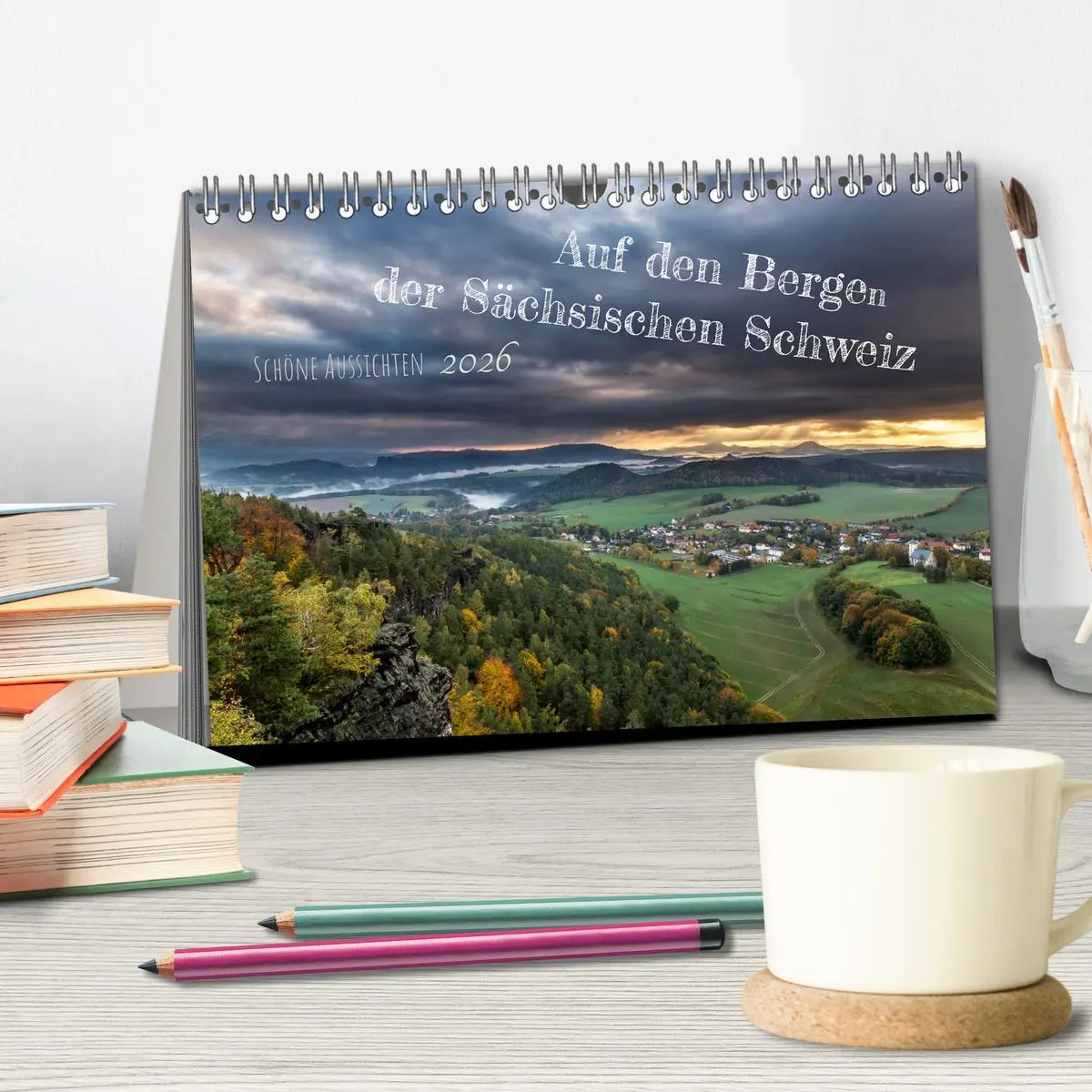 Bild: 9783457564042 | Auf den Bergen der Sächsischen Schweiz (Tischkalender 2026 DIN A5...