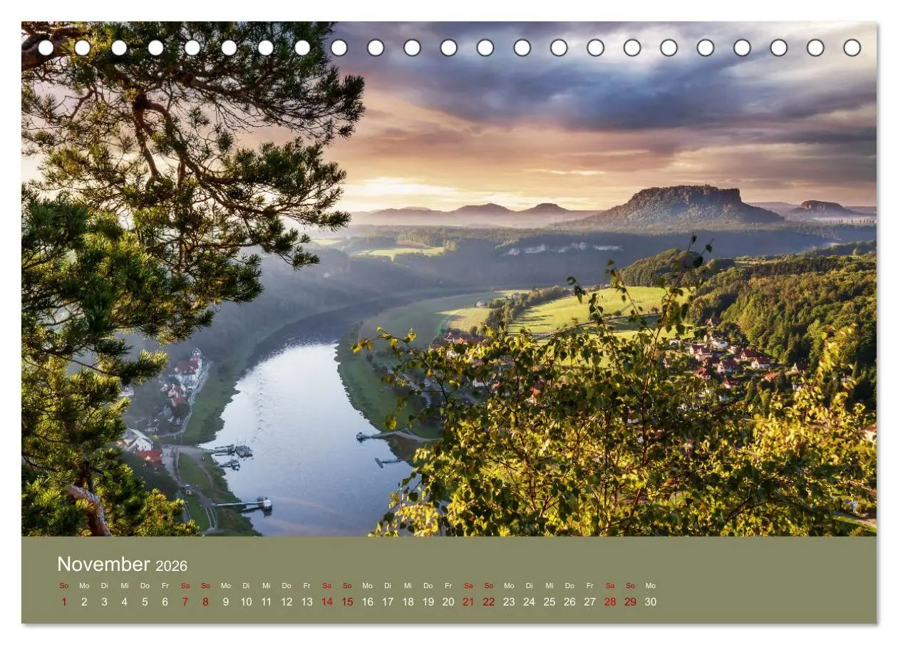Bild: 9783457564042 | Auf den Bergen der Sächsischen Schweiz (Tischkalender 2026 DIN A5...
