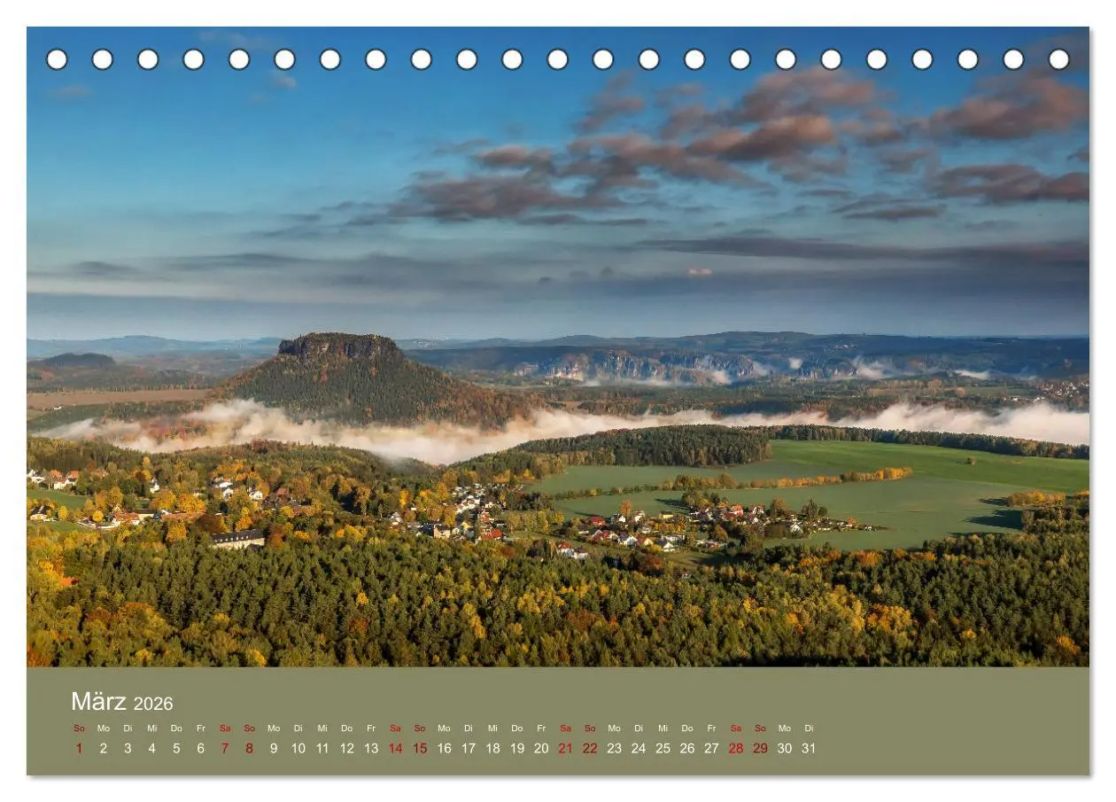 Bild: 9783457564042 | Auf den Bergen der Sächsischen Schweiz (Tischkalender 2026 DIN A5...
