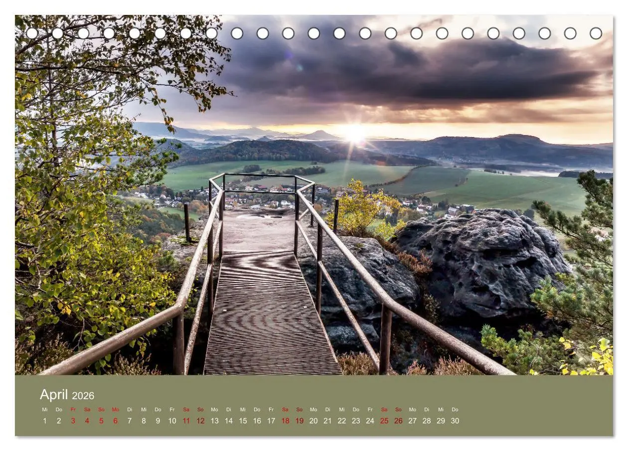 Bild: 9783457564042 | Auf den Bergen der Sächsischen Schweiz (Tischkalender 2026 DIN A5...