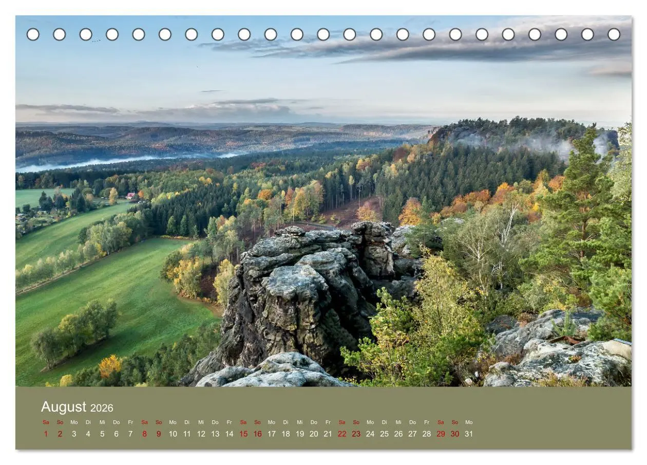 Bild: 9783457564042 | Auf den Bergen der Sächsischen Schweiz (Tischkalender 2026 DIN A5...