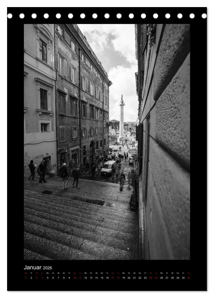 Bild: 9783516414042 | Monochrome Einblicke Rom (Tischkalender 2026 DIN A5 hoch), CALVENDO...
