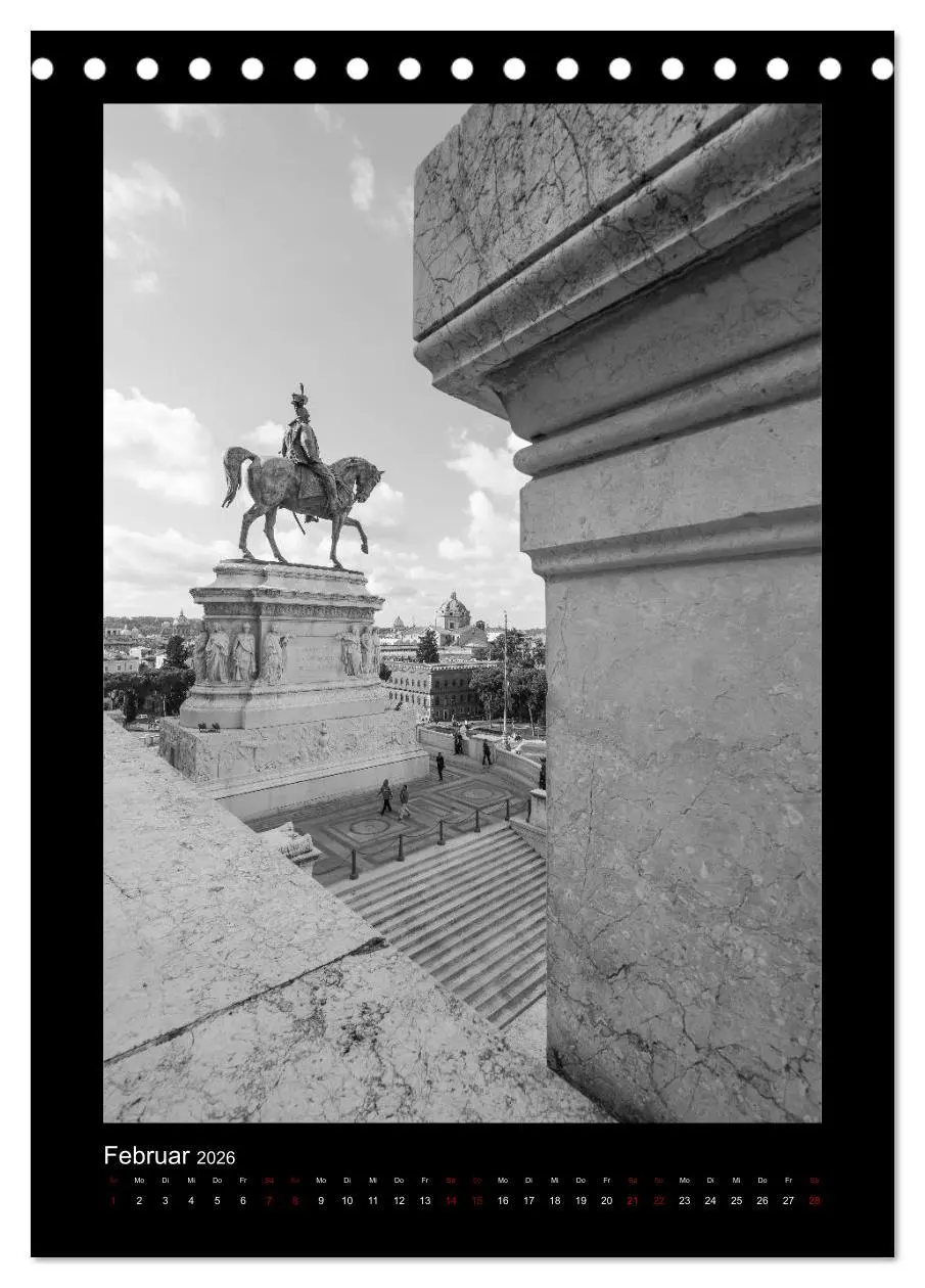Bild: 9783516414042 | Monochrome Einblicke Rom (Tischkalender 2026 DIN A5 hoch), CALVENDO...
