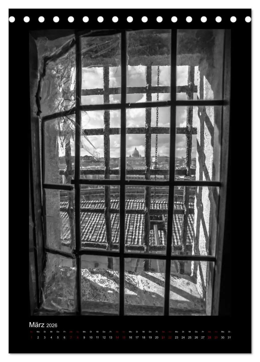 Bild: 9783516414042 | Monochrome Einblicke Rom (Tischkalender 2026 DIN A5 hoch), CALVENDO...