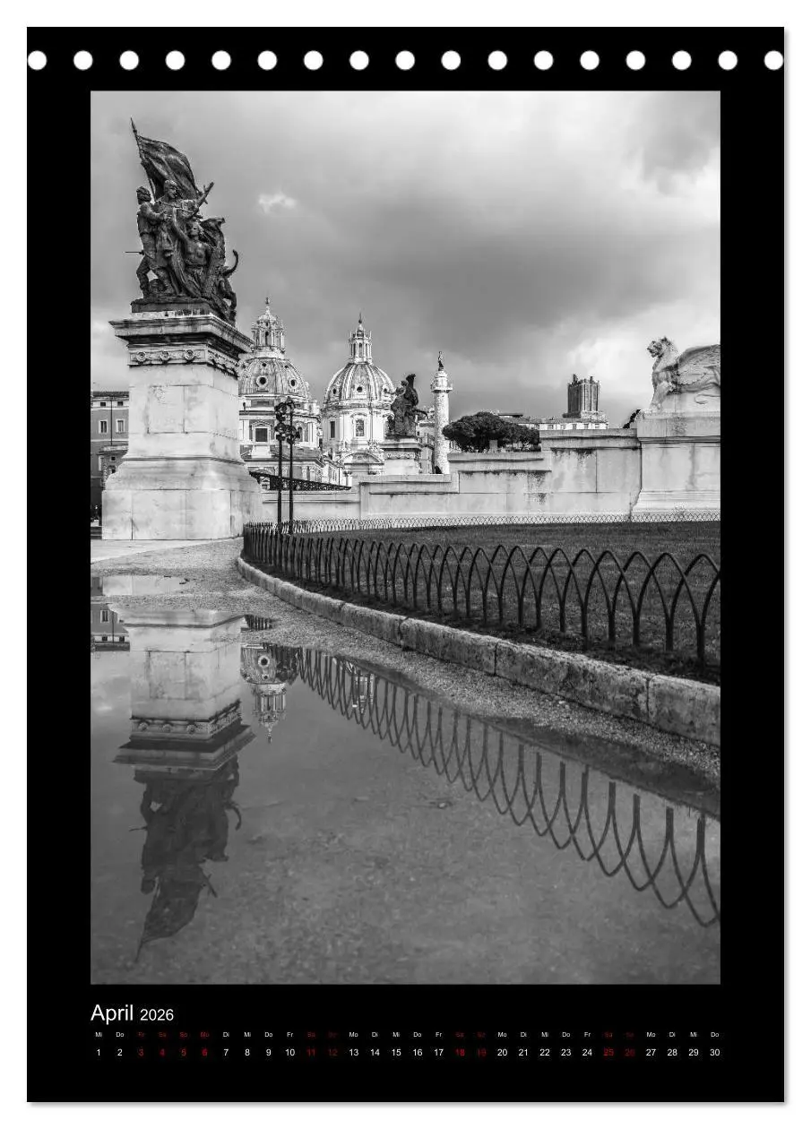 Bild: 9783516414042 | Monochrome Einblicke Rom (Tischkalender 2026 DIN A5 hoch), CALVENDO...