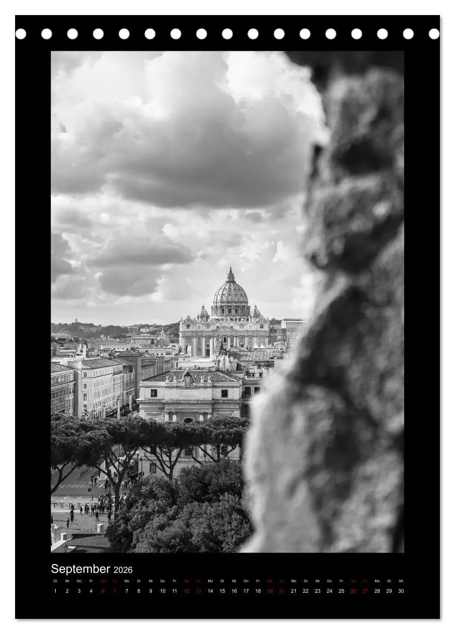 Bild: 9783516414042 | Monochrome Einblicke Rom (Tischkalender 2026 DIN A5 hoch), CALVENDO...