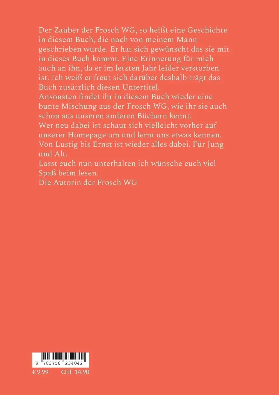 Rückseite: 9783756234042 | Frosch WG Geschichten | Der Zauber der Frosch WG | Frickhard (u. a.)