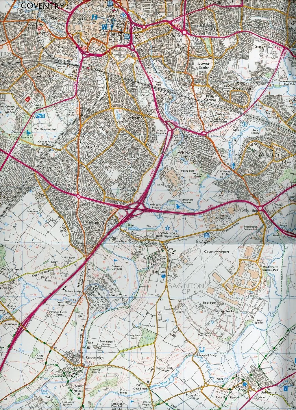 Bild: 9780319244142 | Coventry and Warwick, Royal Leamington Spa and Kenilworth | Survey