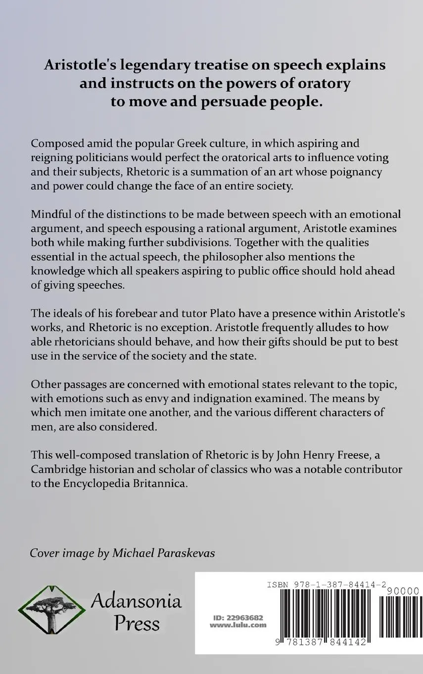 Rückseite: 9781387844142 | Rhetoric (Hardcover) | Aristotle | Buch | Gebunden | Englisch | 2018