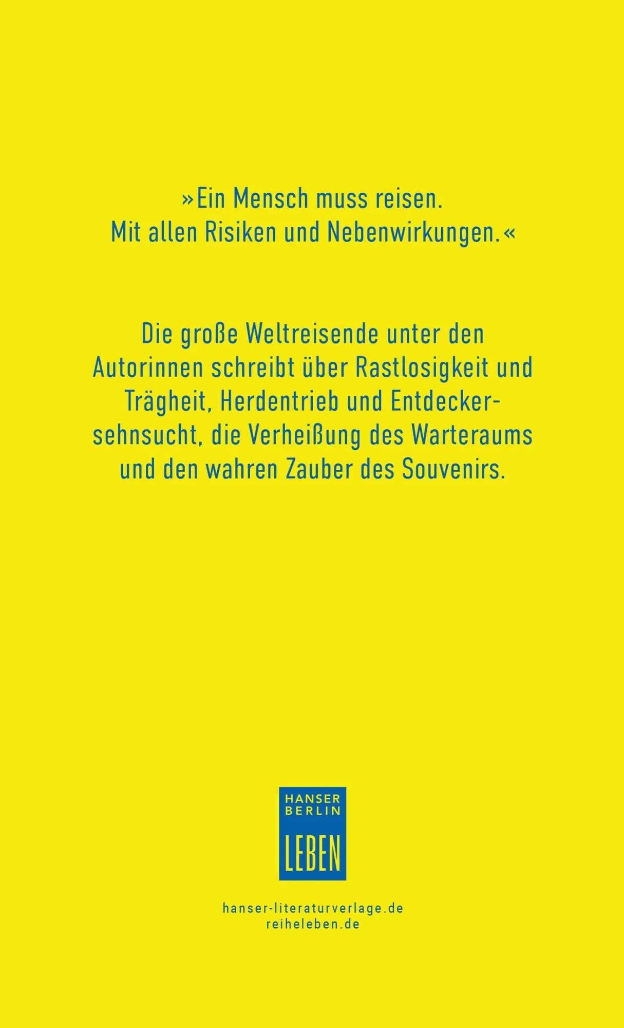 Bild: 9783446284142 | Reisen | Felicitas Hoppe | Buch | Hanser Berlin LEBEN | 128 S. | 2026